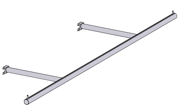 アルラインダブルアームMハンガー (25φM/32φM)/AL Line Double Arm M Hanger (25φM/32φM)