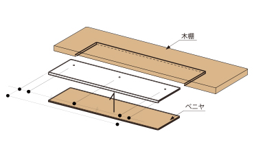 アルラインウッドシェルフ/AL Line Wood Shelf Support