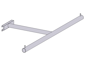 アルラインシングルアームハンガー(ラウンド)/AL Line Single Arm Hanger (Round)