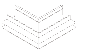 ラインコーナーベース（出隅用）/Line Corner Base (Out Corner)