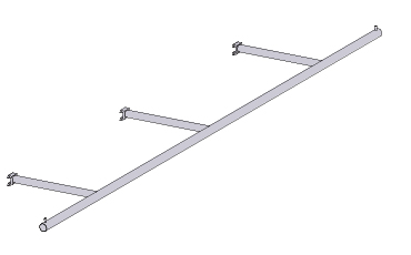 アルライントリプルアームハンガー (ラウンド)/AL Line Triple Arm Hanger (Round)